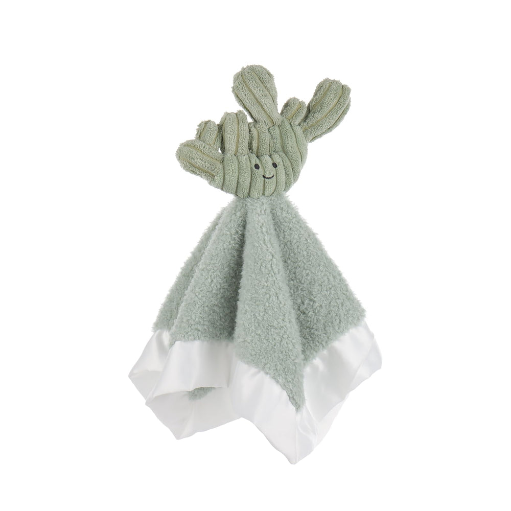 Apricot Lamb security-blanket with embroidered-face offering comforting naps