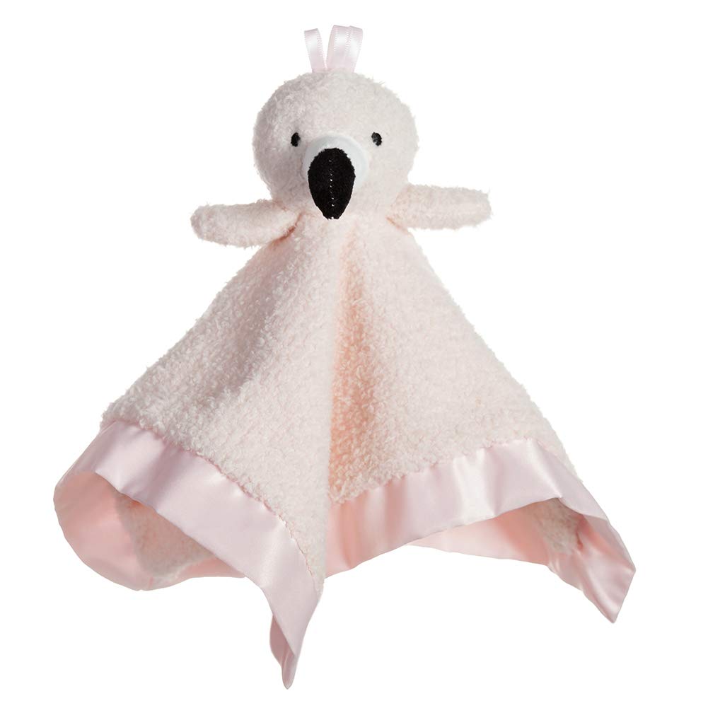 Apricot Lamb security blanket flamingo texture, easy-care fabric for busy parents.
