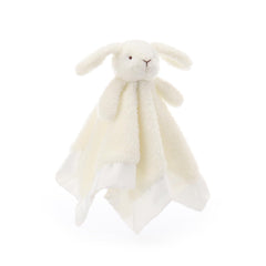 Apricot Lamb security blanket textured fabric offers gentle sensory touch.