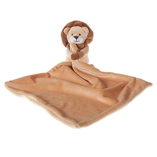 Apricot Lamb yellow lion security blanket 13in for infant cuddling and safe play.