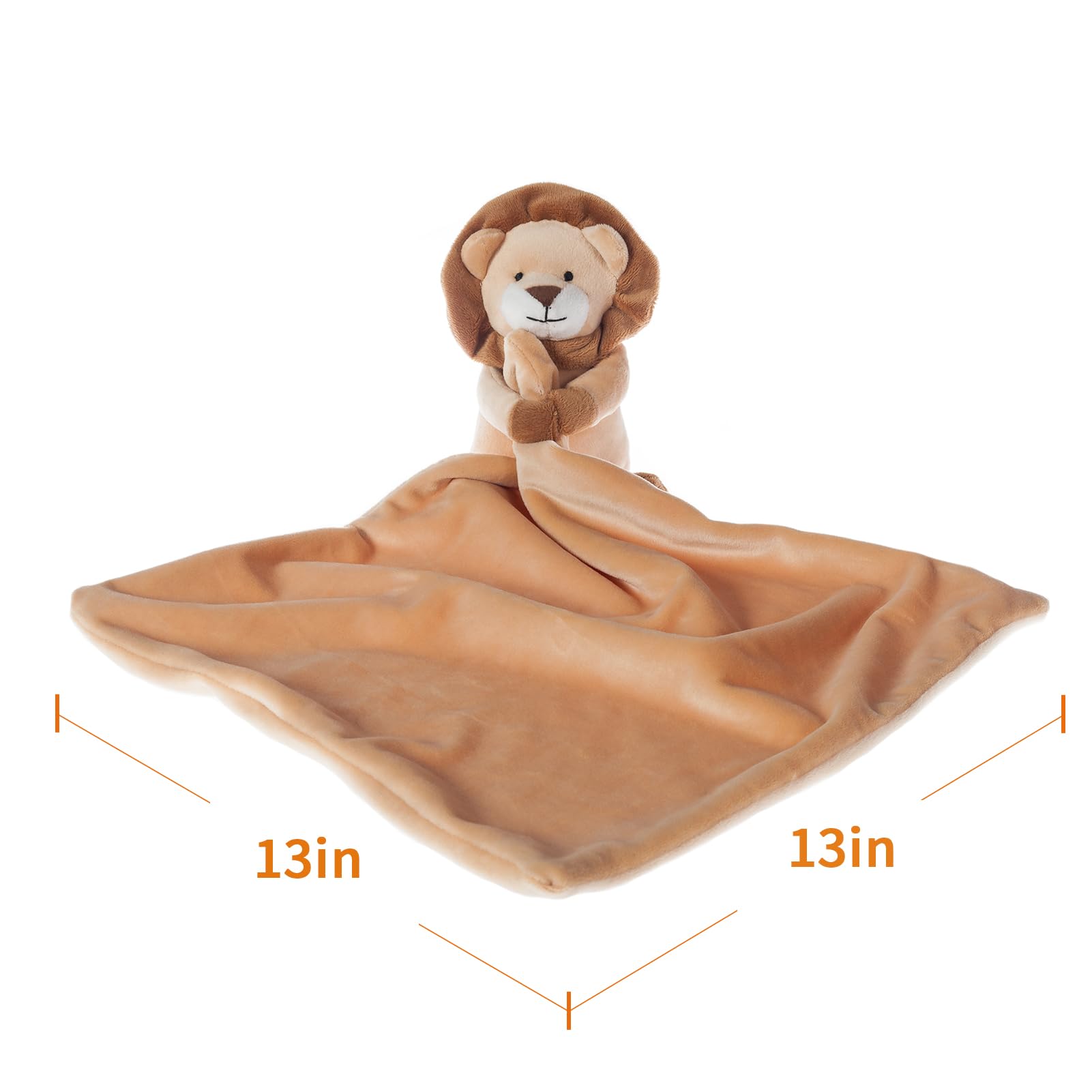 Apricot Lamb yellow lion with stitched details for durable lovey.