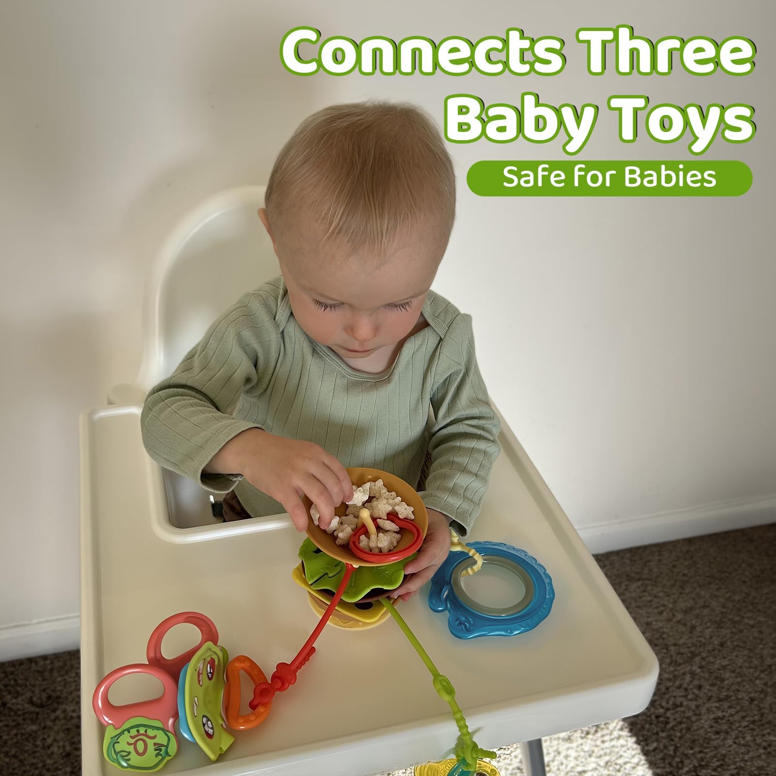 Aprilwolf hamburger suction cup head flipped for quick toy tethering during meals.