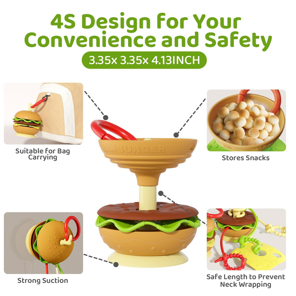 Aprilwolf snack-storage compartment offers convenient space for tiny treats during outings.