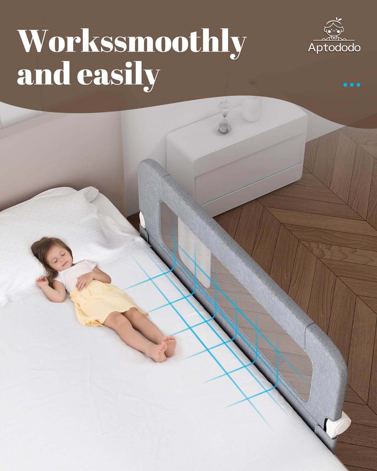 Aptododo bed rails provide gap-free fit across thicknesses