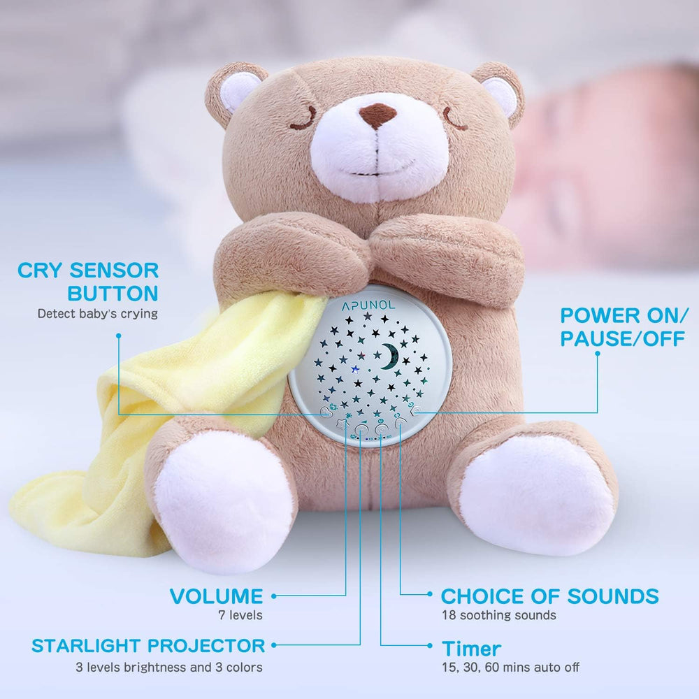 APUNOL Baby Sleep Soother hanging clip enables easy attachment to crib or stroller.
