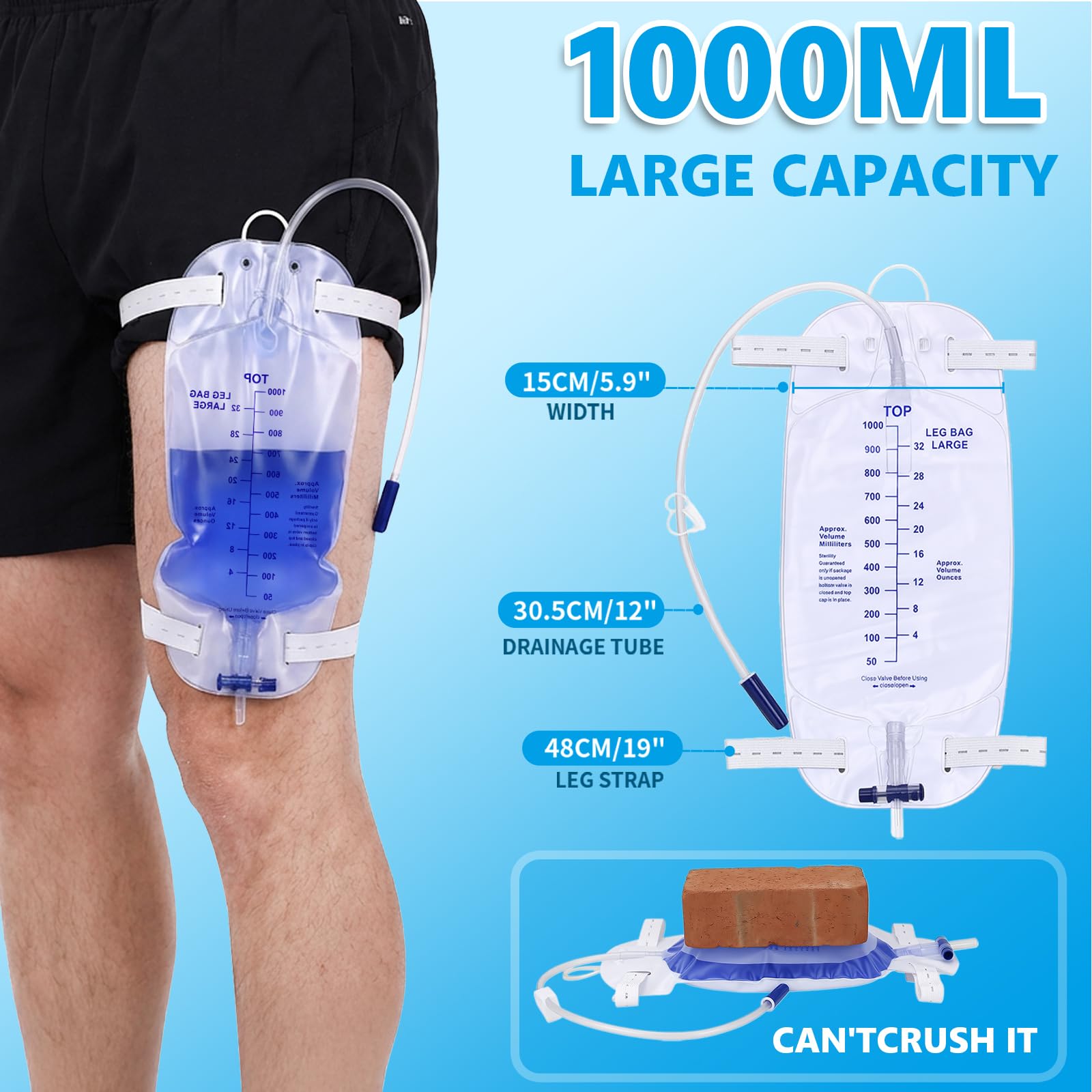 APzek leg bag adjustable strap closeup for secure, comfortable wear.