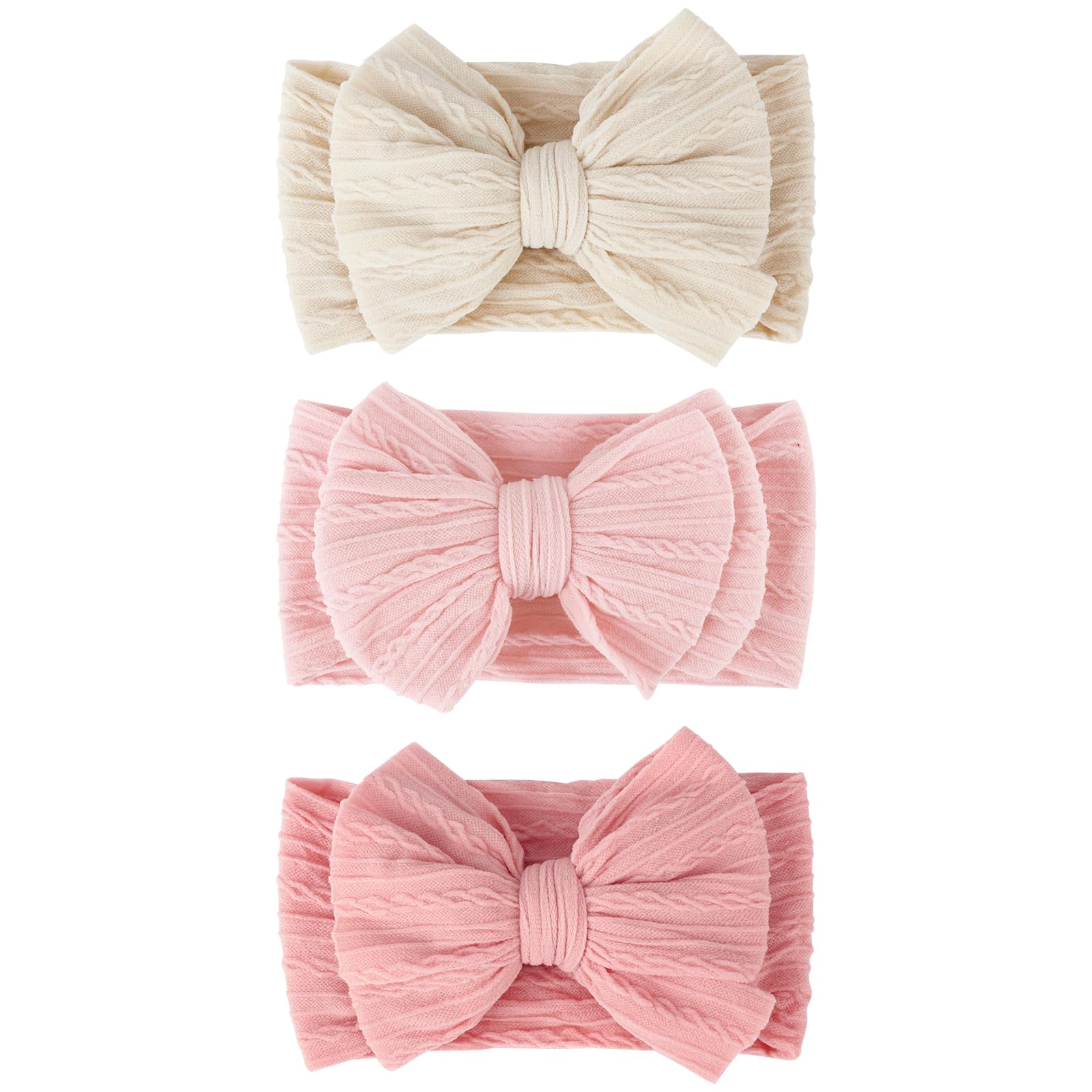 AQOKKA baby bows headband with a bold bow for charming photoshoots.