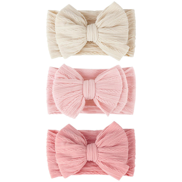 AQOKKA baby bows headband with a bold bow for charming photoshoots.