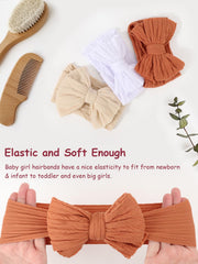 AQOKKA baby bows headband showcases premium material that holds its shape