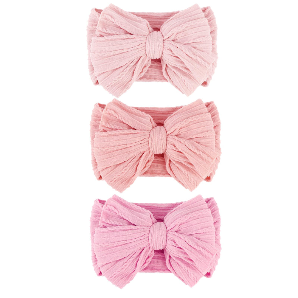 AQOKKA baby bows headbands with a big bow add irresistible charm for photos.