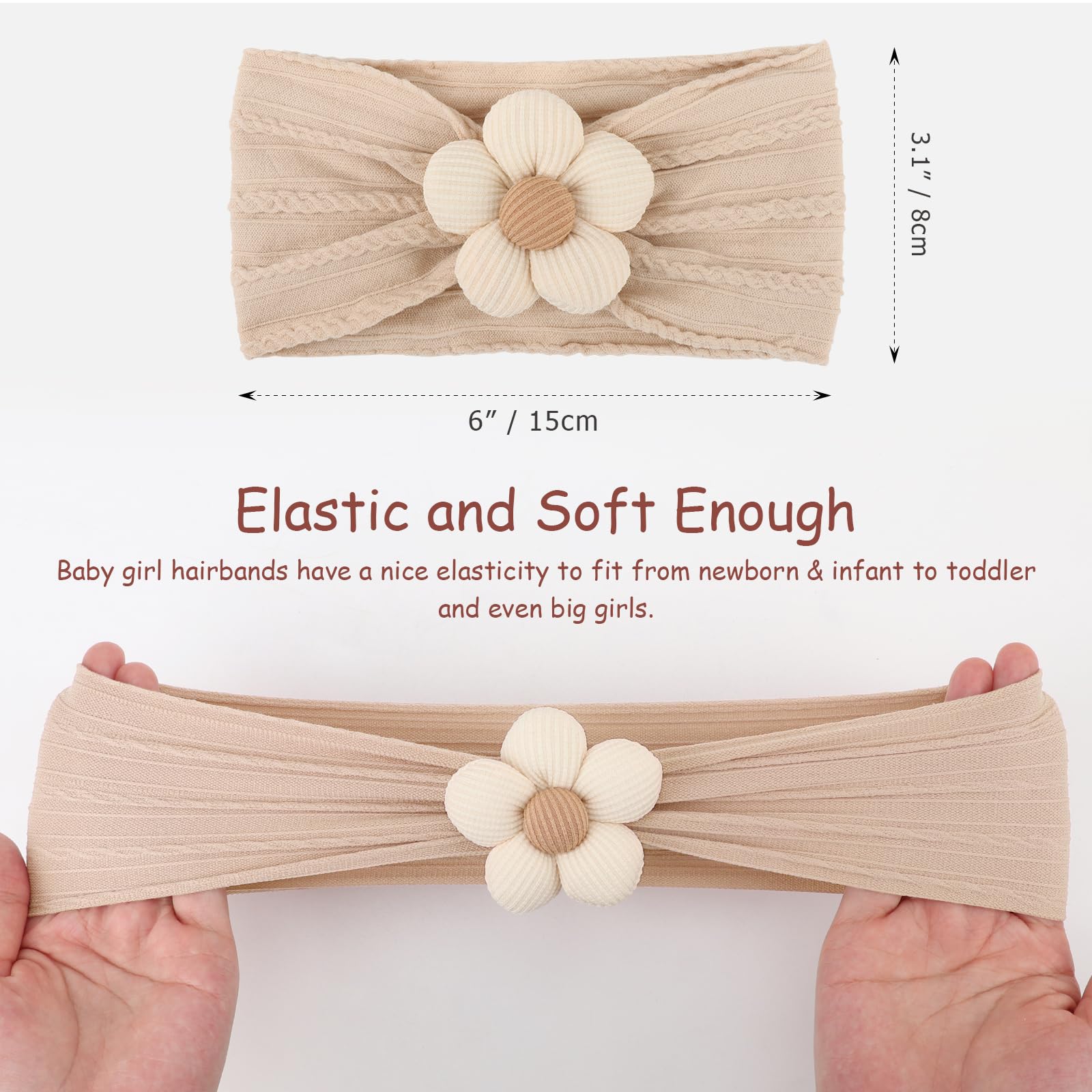AQOKKA headband pink side view shows comfortable fit with no marks