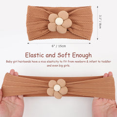 AQOKKA baby flower headband purple front view adds vibrant color to daily outfits