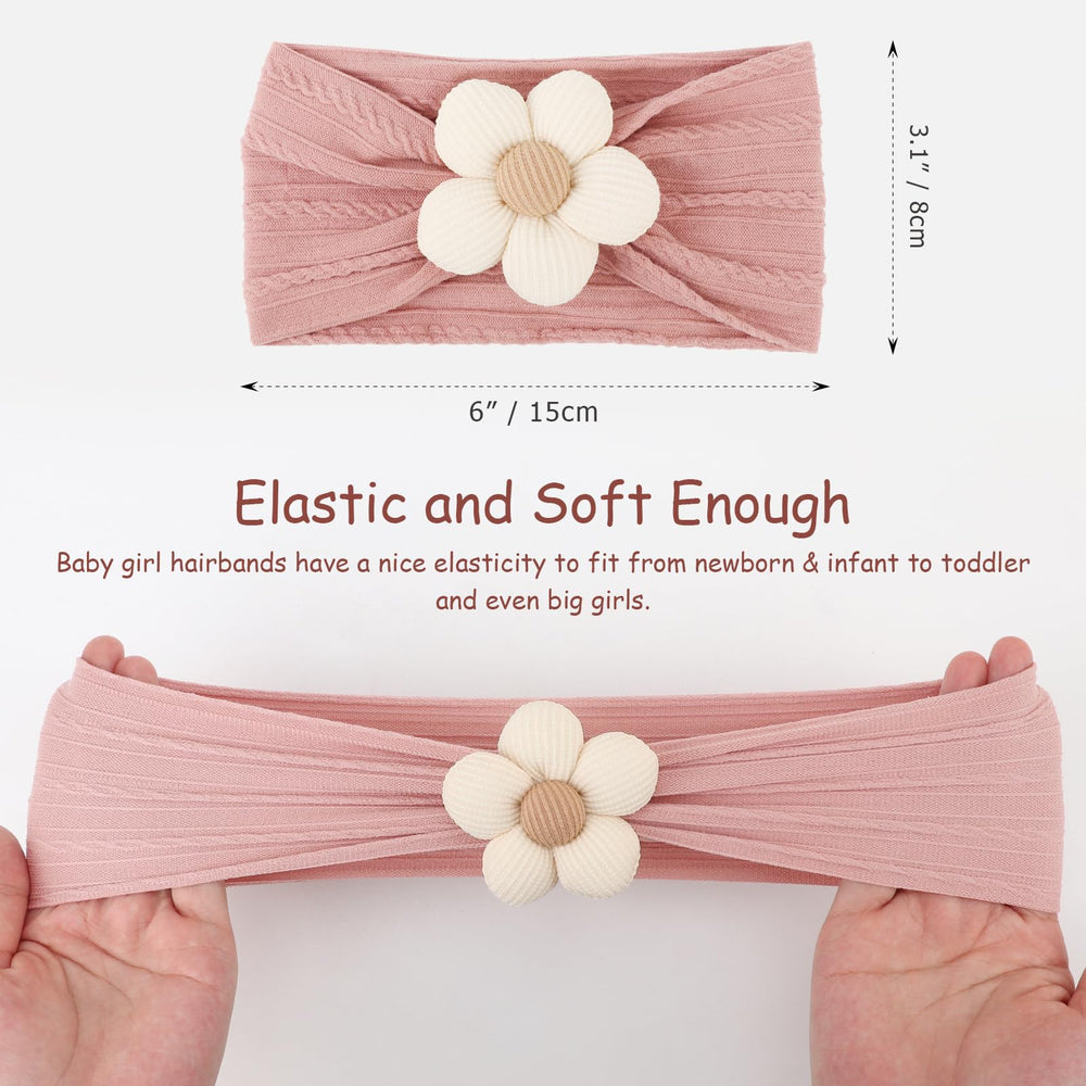 AQOKKA baby flower headband yellow; vibrant color enhances outfits and everyday wear.