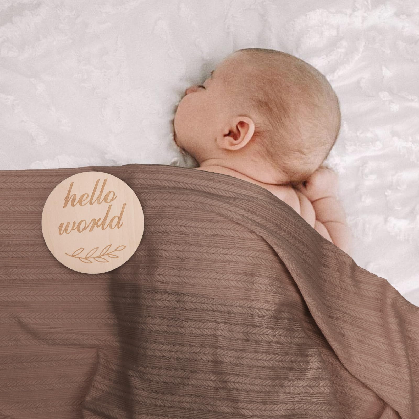 AQOKKA wheat-pattern blanket with soft fabric for breathable, comfortable baby sleep.