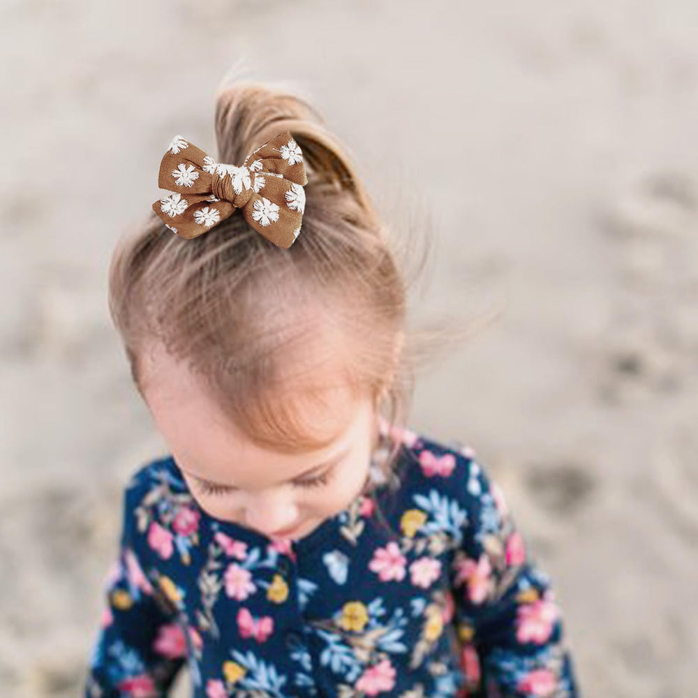 AQOKKA lavender ribbon headband; gentle stretch fits growing heads.