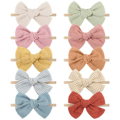 AQOKKA baby headband with rose crown for newborn photo shoots