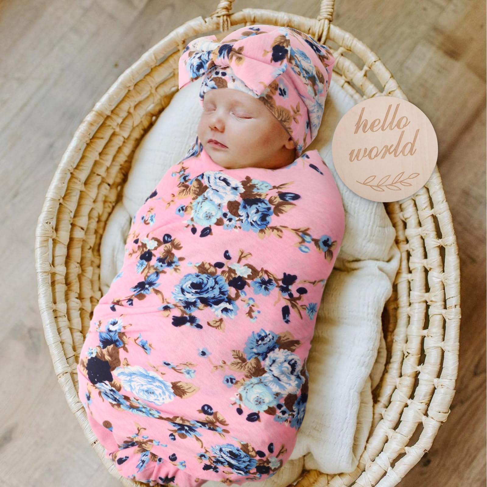 AQOKKA bow hat set adds cute style while keeping baby warm