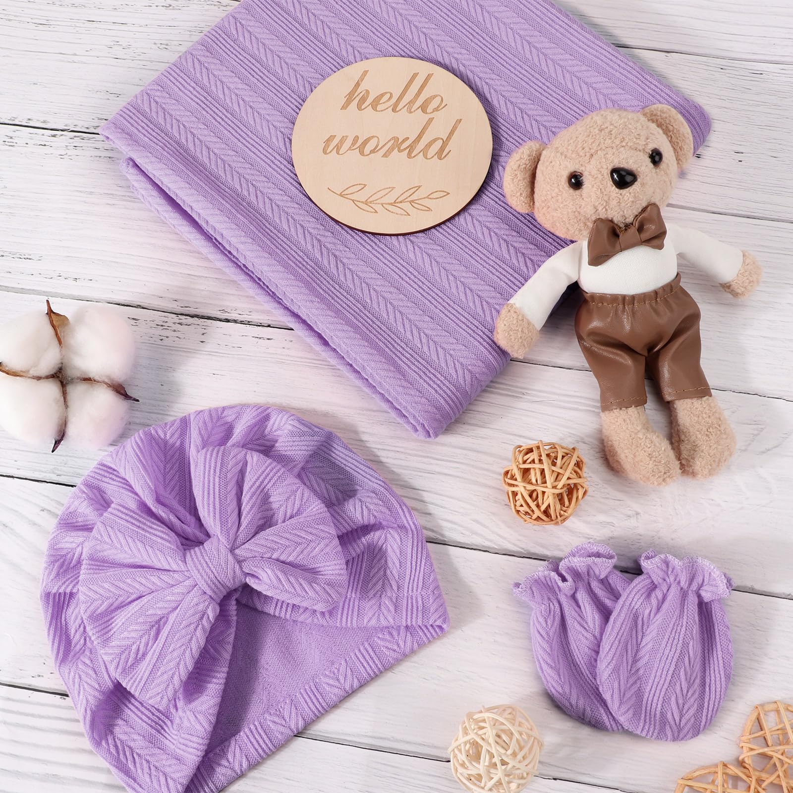 AQOKKA bow hat set showcases cute accessories for cozy daily wear