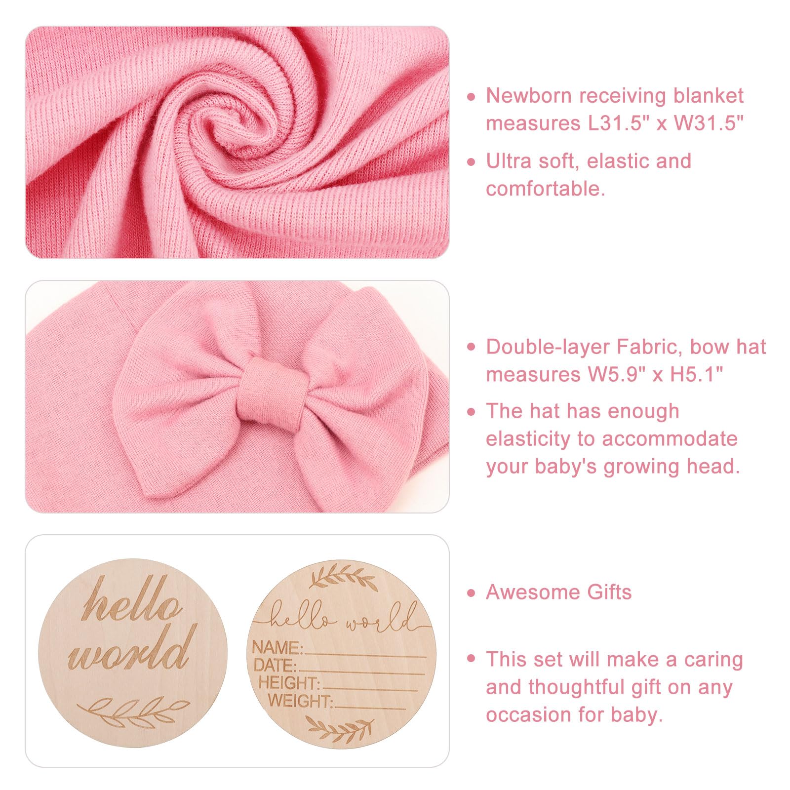 AQOKKA bow hat on baby for adorable style and secure fit.