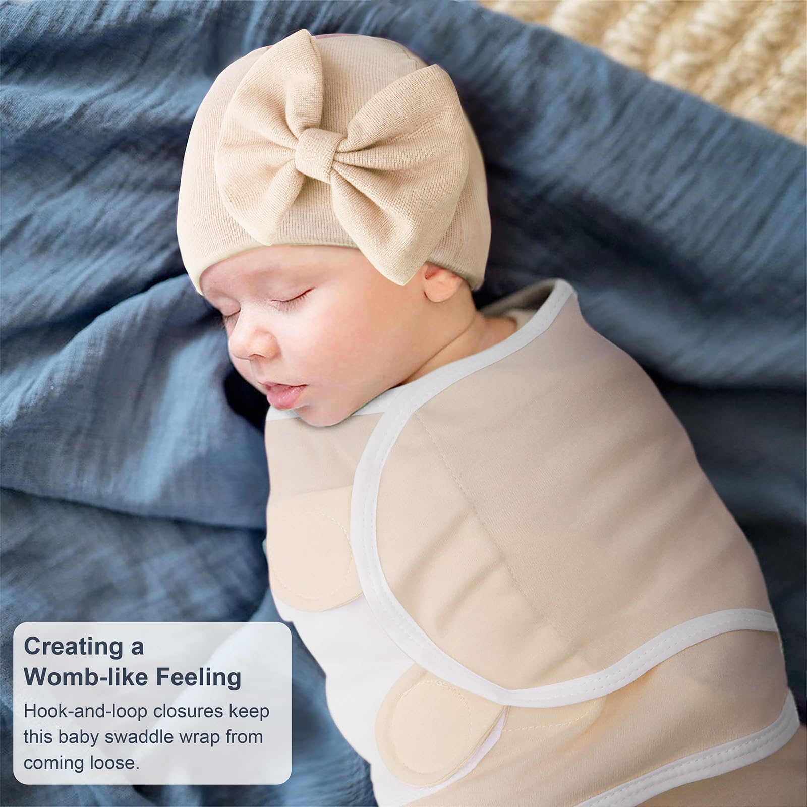 AQOKKA breathable cotton-poly blend keeps baby comfortable and avoids overheating.