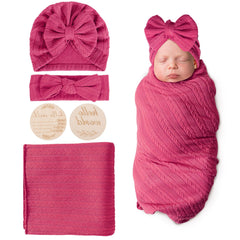 AQOKKA newborn blanket with wheat ears keeps baby cozy and stylish.