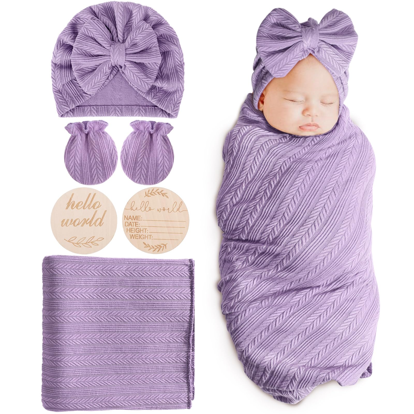 AQOKKA newborn blanket with wheat pattern offers breathable comfort for everyday use