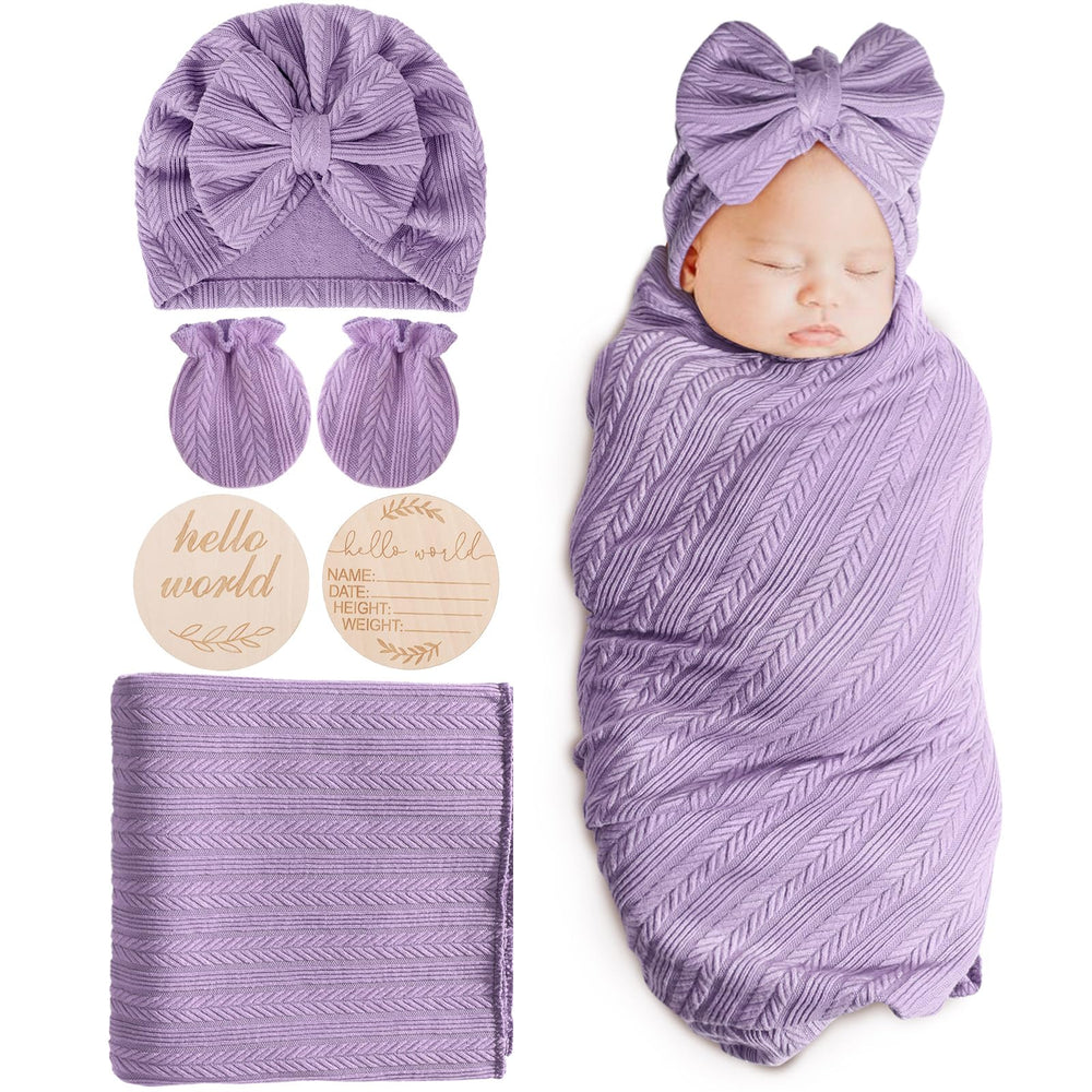 AQOKKA newborn blanket with wheat pattern offers breathable comfort for everyday use