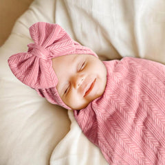 AQOKKA newborn swaddle blanket 80 cm square ready for secure wrapping