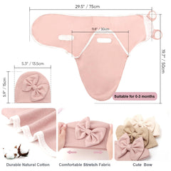 AQOKKA adjustable wings swaddle enables a snug fit and easy diaper changes.