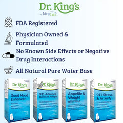 Aquaflora Dr King's Candida Relief dosage chart for adults and older children.