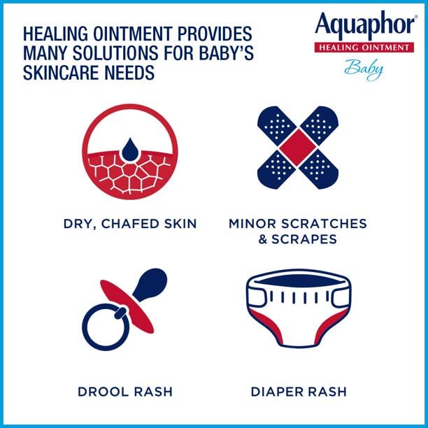 Aquaphor Baby Healing Ointment soothes diaper rash with gentle care.