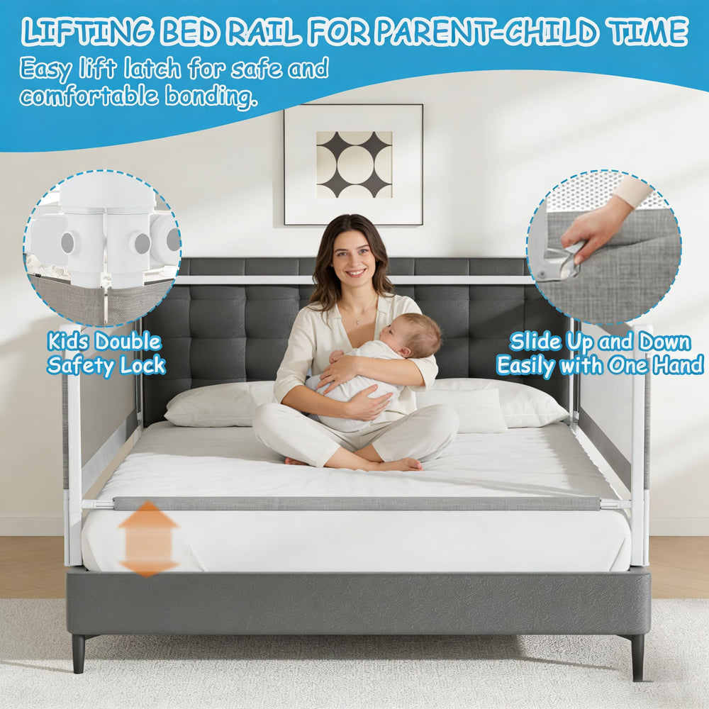 AquaVogue bed rail lift system enables easy single or double-side access.