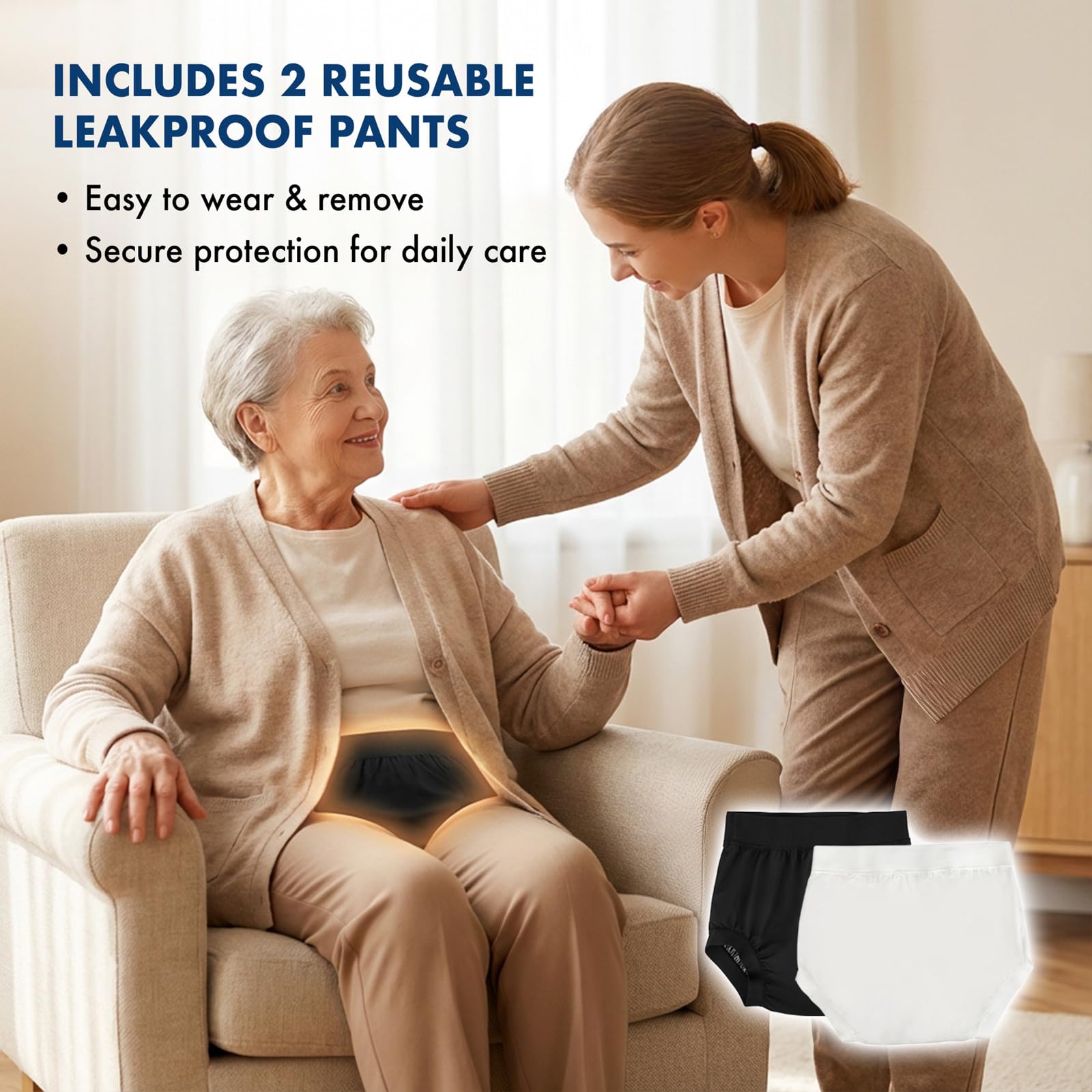 AQX 2-pack white and black set for versatile daily use