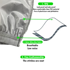 AQX leakproof underwear XL grey care-ready image demonstrates easy washing.
