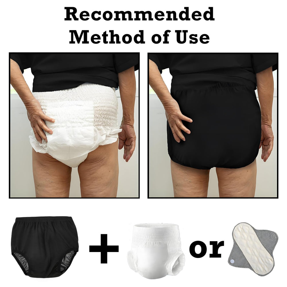 AQX noiseless plastic pants reduce rustle for quiet wear.