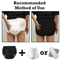 AQX noiseless plastic pants reduce rustle for quiet wear.