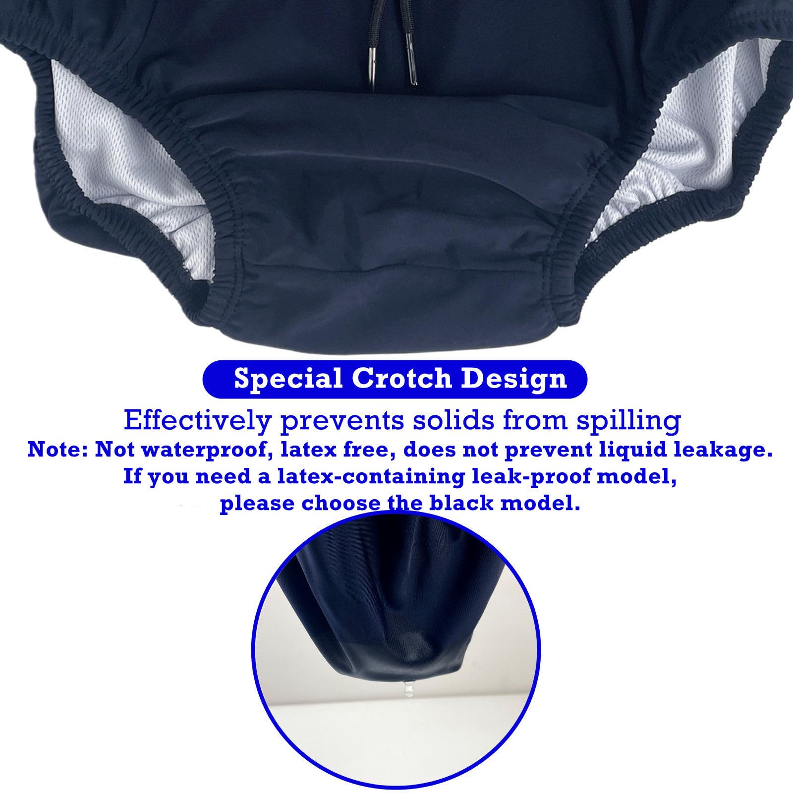 AQX adjustable waist swim diaper highlighting customizable comfort for different body shapes.