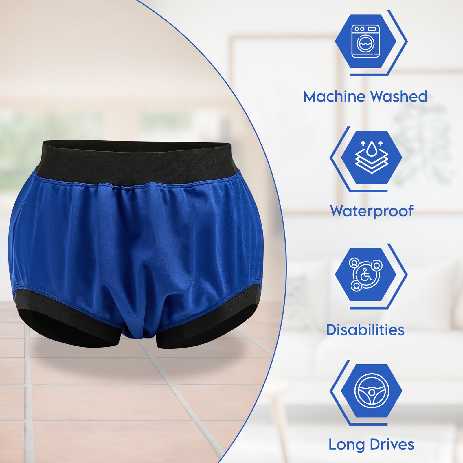AQX soft inner lining providing comfort and light absorbency during wear.