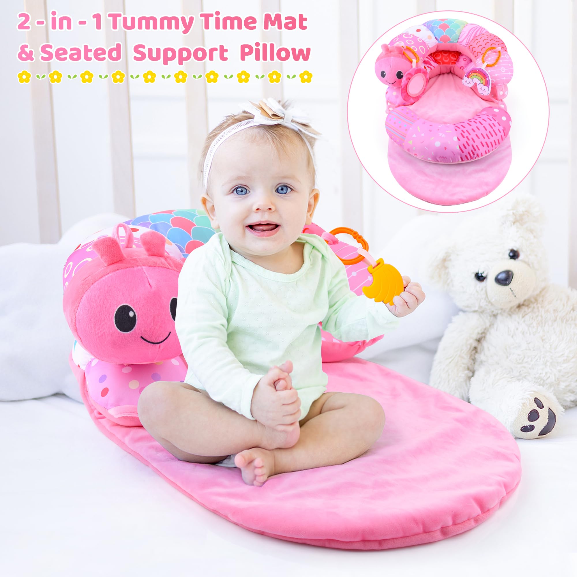 ARANEE pink dangling toys to engage baby’s vision