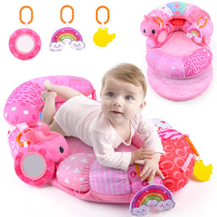 ARANEE pink tummy time mat highlighting soft surface and play area