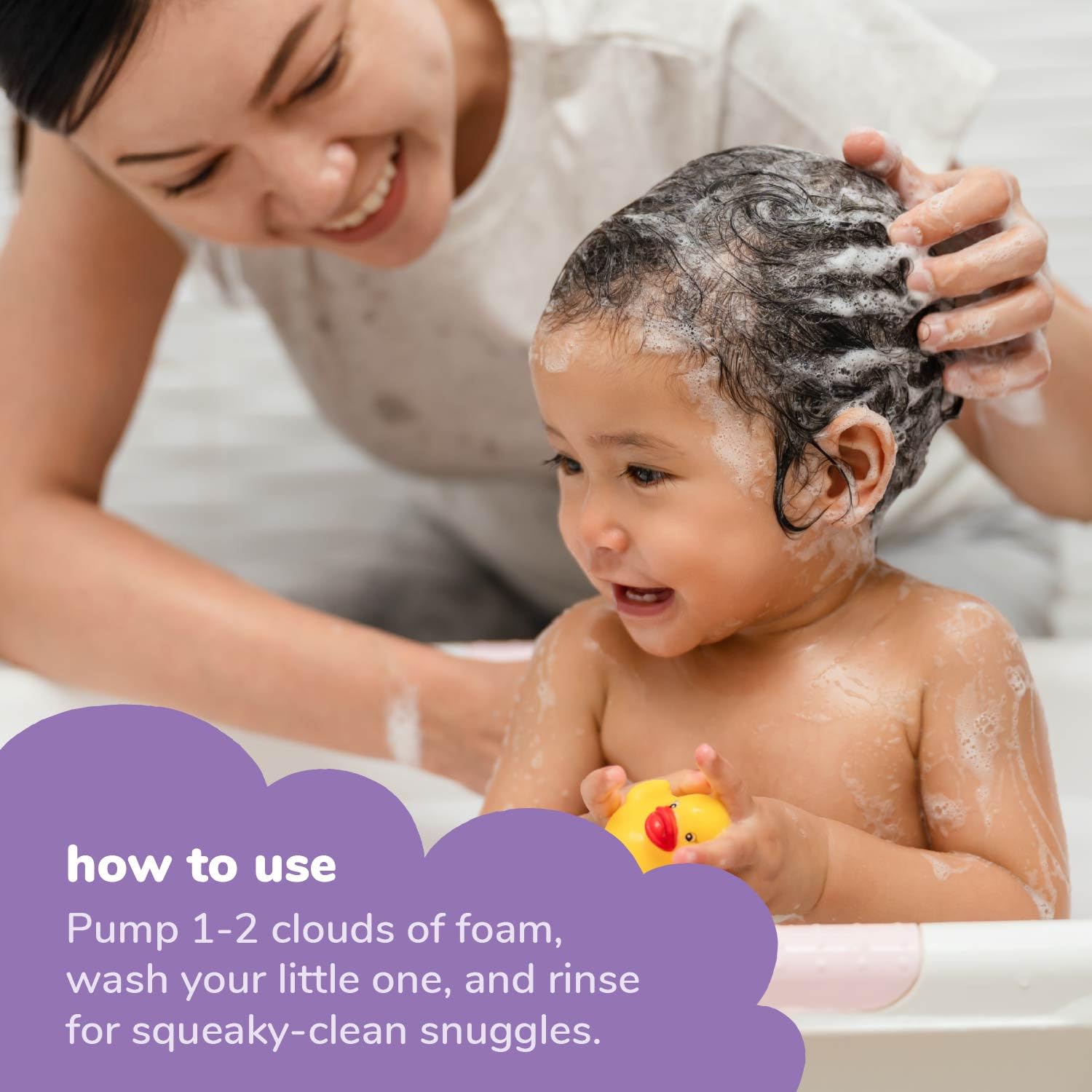 Arau Baby lavender night routine foam soap for bedtime calm
