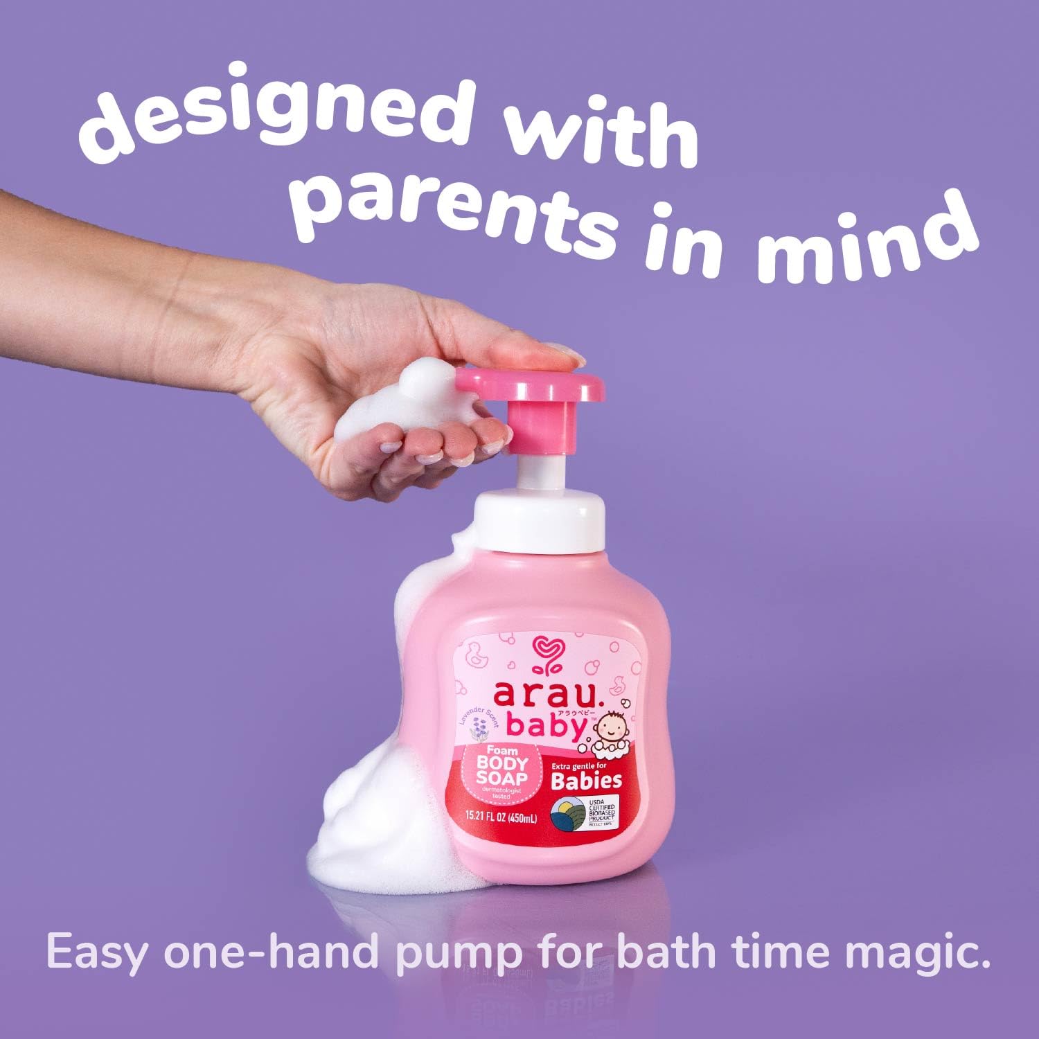 Arau Baby plant-based baby wash for sensitive skin
