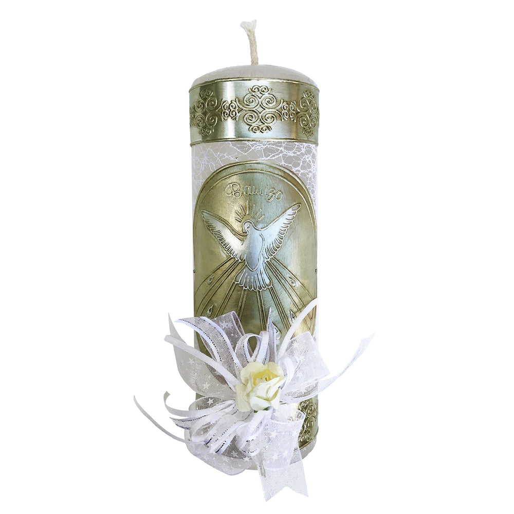 Arcángeles Mexicanos baptism candle set candle symbolizes light for the baptism rite