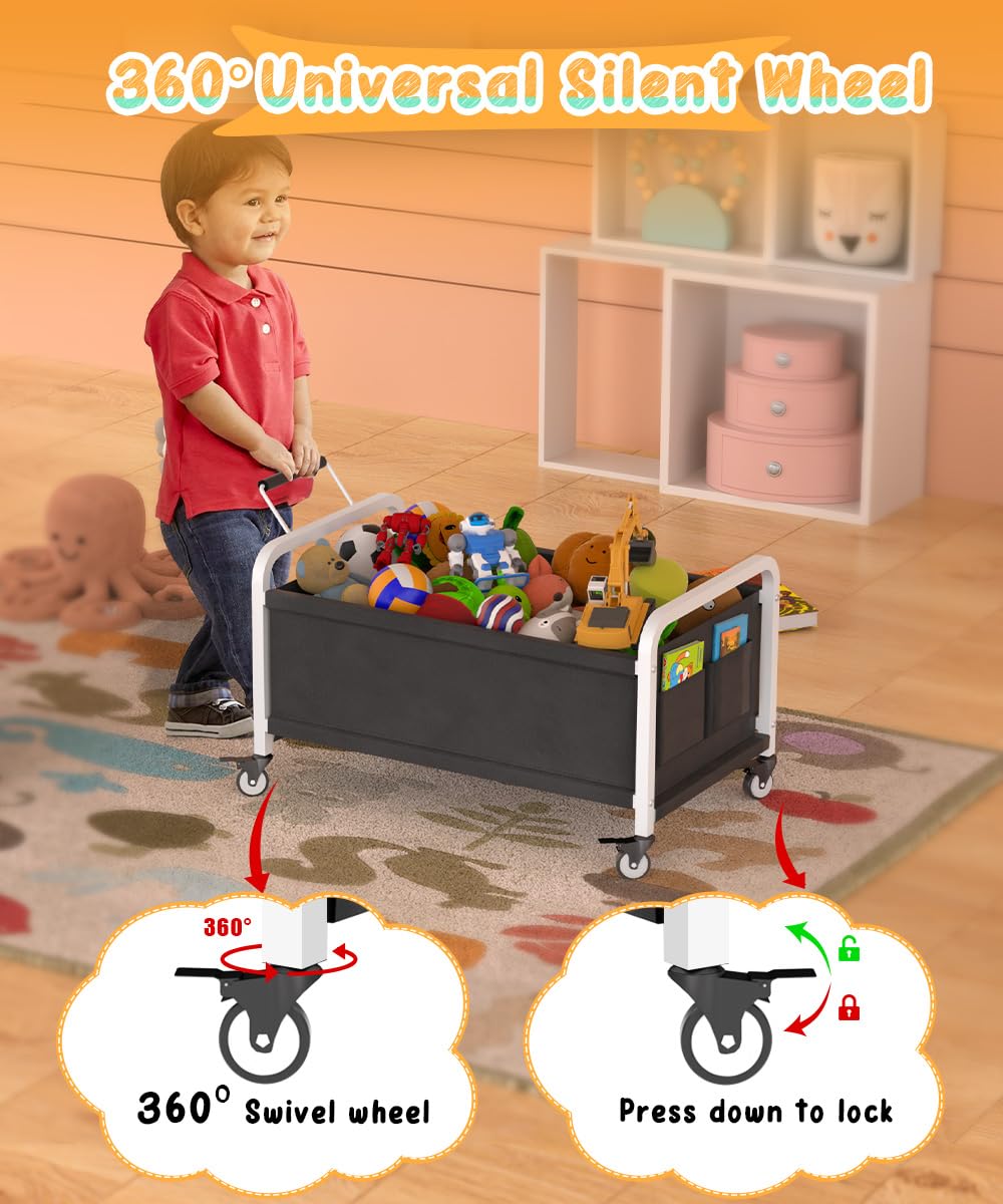 Ardier 80L toy box placed in a tidy bedroom corner for storage
