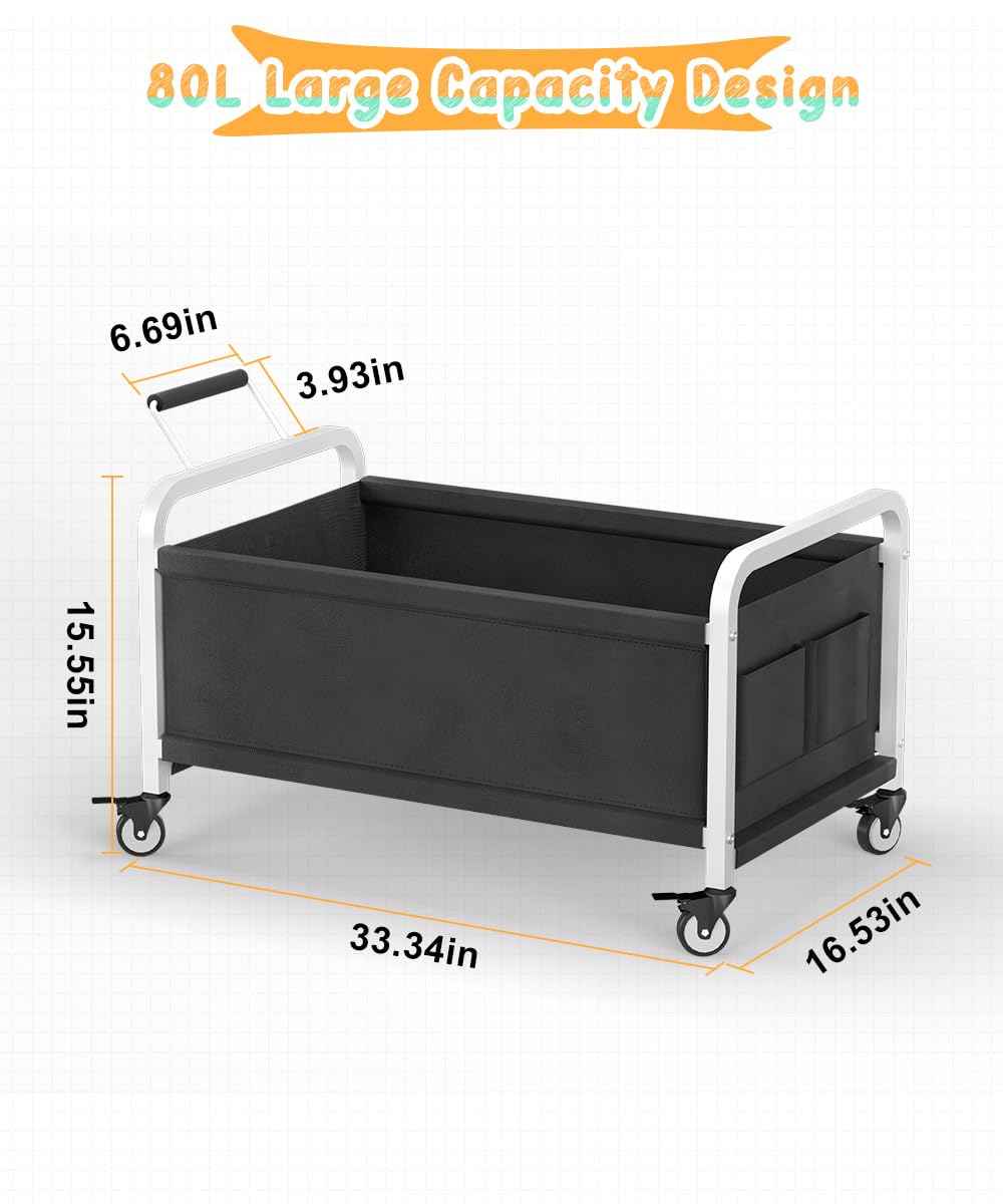 Ardier 80L toy box with toys inside demonstrating large capacity