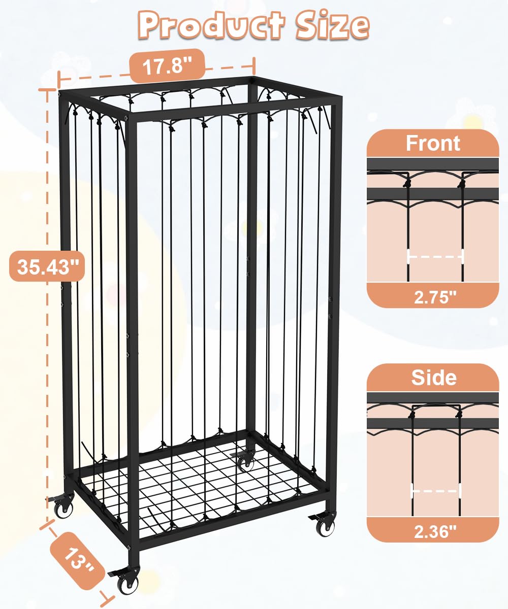 Ardier stuffed animal storage cart side view showing sturdy metal frame.