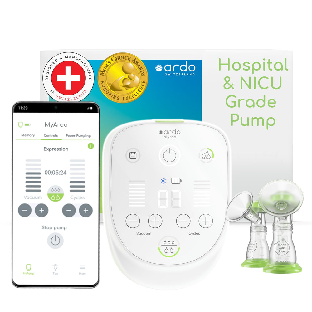 Ardo Alyssa hospital-grade breast pump for home use, reliable performance and comfortable setup.