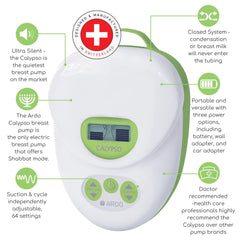 ARDO Calypso-to-Go pumpsets with 150ml bottles for easy milk collection