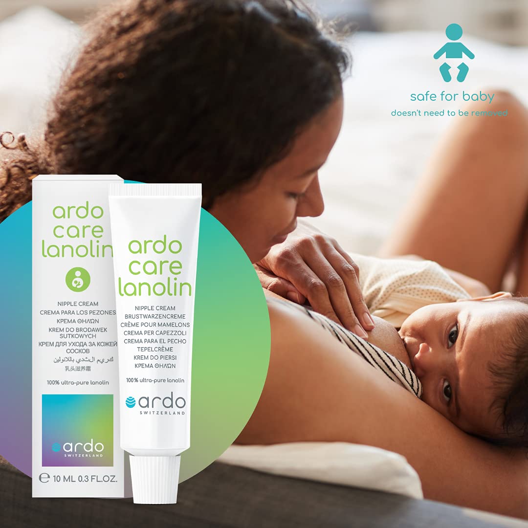 ARDO Care Lanolin Nipple Cream texture close-up conveys neutral scent.