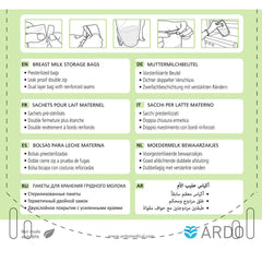 ARDO Easy Store freezer-friendly bag kept upright for easy organization